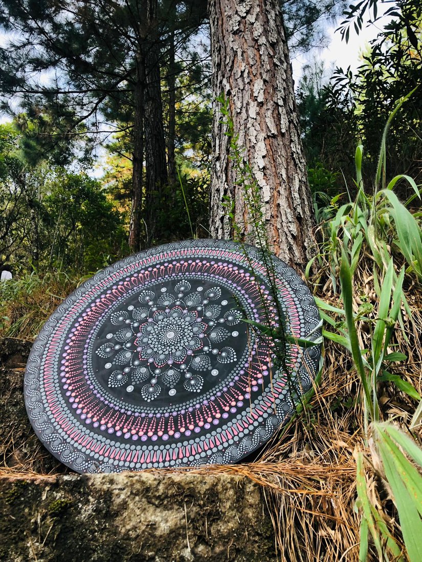 Mandala temática com geometria e cores intencionais